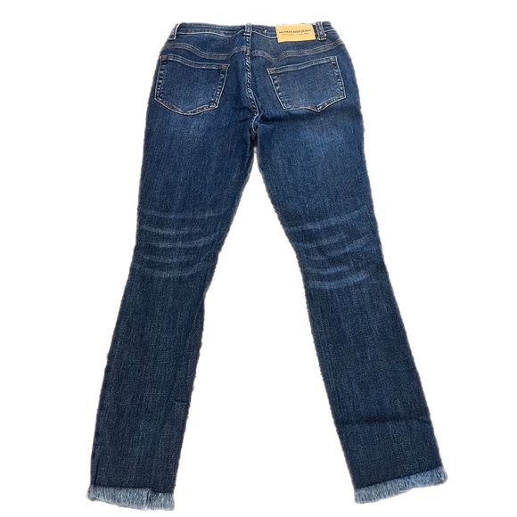 Monkey Ride Los Angeles Distressed Frayed Straight Leg Jeans Size 27 / 5 - Picture 5 of 8